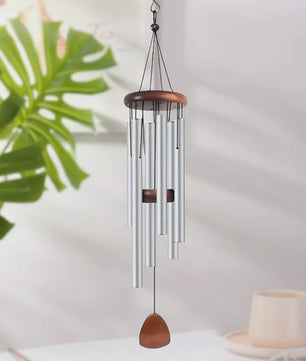 Klassieke Aluminium Windgong 26 Inch met Houten Hanger - Sfeervolle Tuindecoratie
