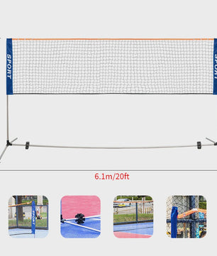 Draagbaar Badminton Net Frame - Opvouwbaar & Standaard Formaat voor Buiten & Binnen