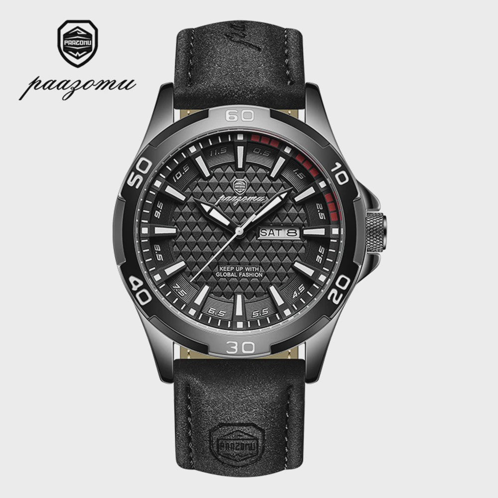 PAAZOMU Luxe Herenhorloge - Waterdicht, Lichtgevend, Datum & Week, RVS, Sportief & Fashion