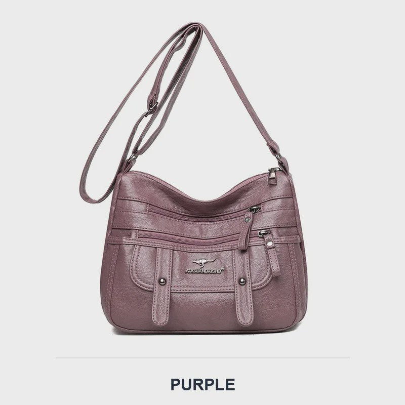 Modieuze Leren Moeder Tas - Grote Capaciteit Schoudertas & Crossbody voor Dames