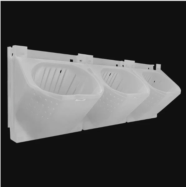 Modulaire Plantenbak voor Verticale Tuin - Zwart, 3 Vaks