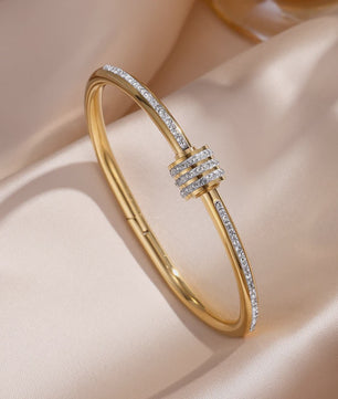 Luxe Zirkonia Armband Set - 5 Delig - Roestvrij Staal & Koper