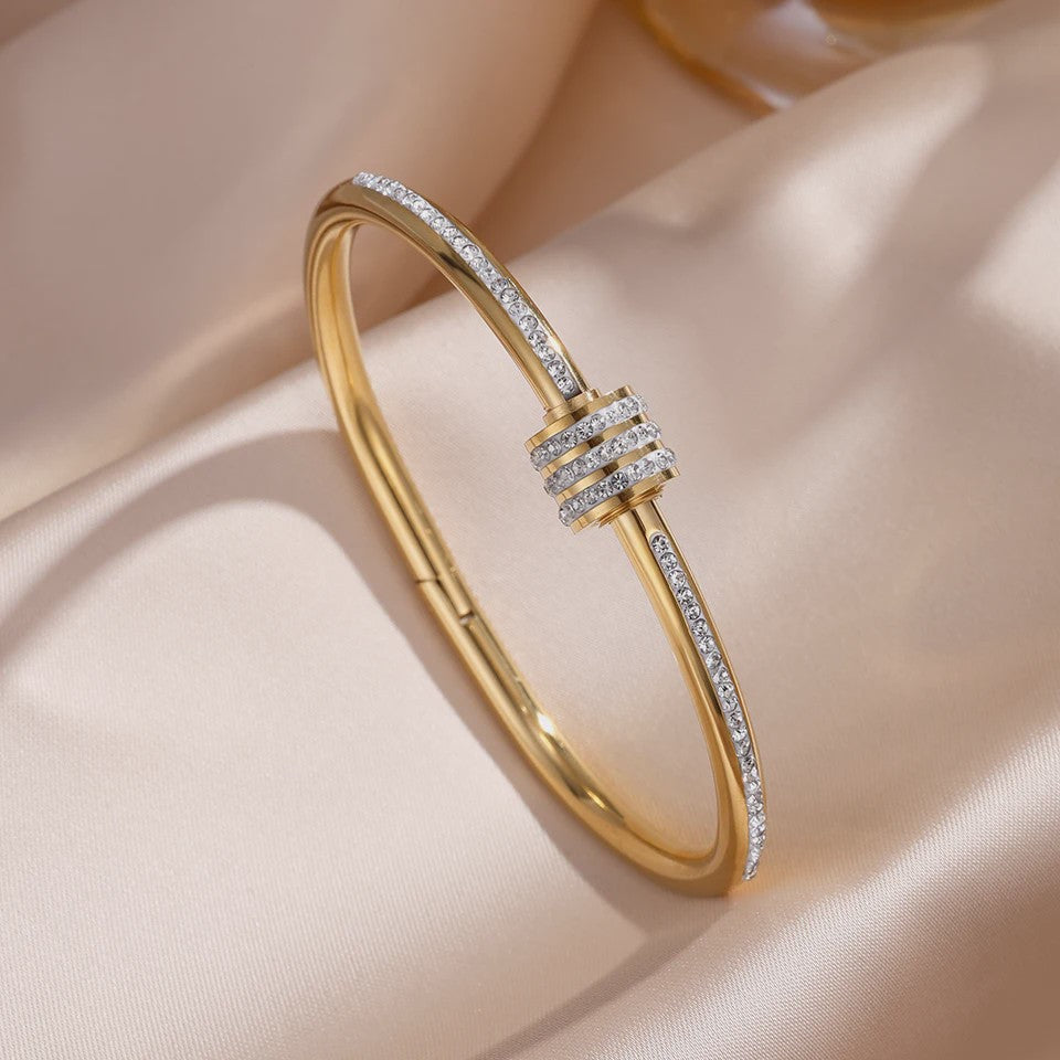 Luxe Zirkonia Armband Set - 5 Delig - Roestvrij Staal & Koper