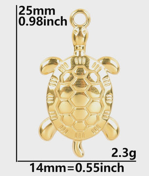 6x Goudkleurige Zee Dieren Bedeltjes Set - Schildpad, Schelp, Zeester - DIY Sieraden Maken
