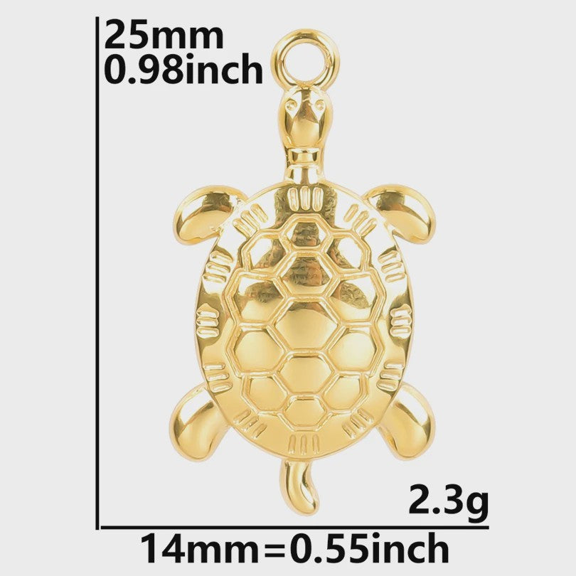 6x Goudkleurige Zee Dieren Bedeltjes Set - Schildpad, Schelp, Zeester - DIY Sieraden Maken