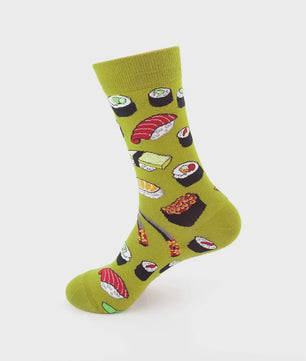 Unisex Katoenen Sokken met Vrolijke Fruit, Dieren & Kunst Prints - Hip Hop & Skateboard Stijl