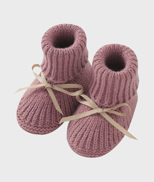 Babyschoentjes Gebreid - Zachte Toddler Schoentjes met Strik - 0-18 Maanden