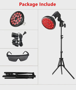 Roodlichttherapie Lamp 660nm & 850nm met Statief - Huidverbetering & Pijnverlichting