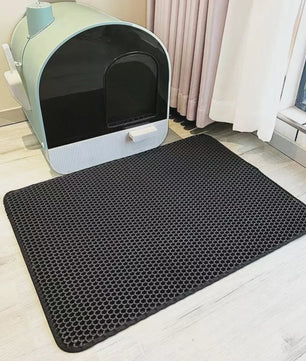 Waterdichte Dubbellaagse Kattenbakmat - Anti-slip & Wasbaar - Houdt Zand Tegen