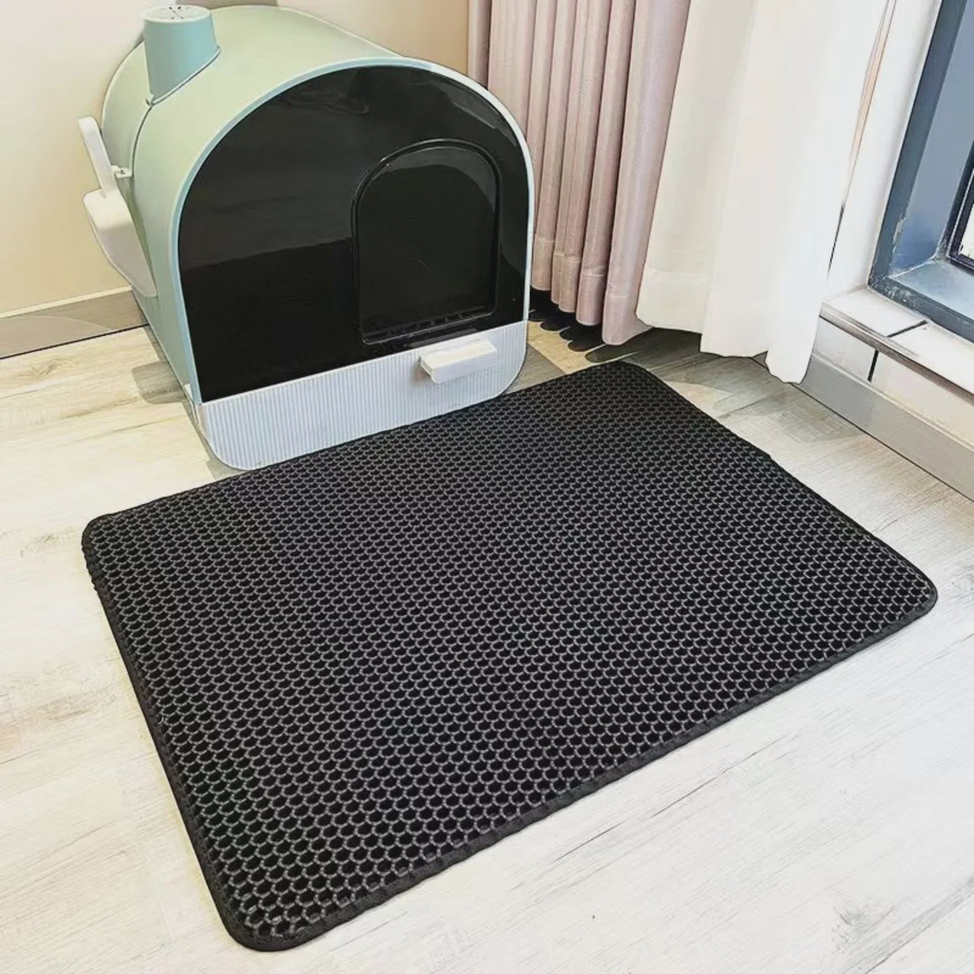 Waterdichte Dubbellaagse Kattenbakmat - Anti-slip & Wasbaar - Houdt Zand Tegen