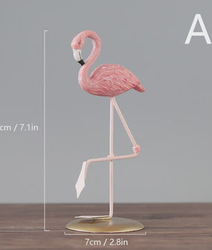 Roze Flamingo Ornament - Stijlvolle Hars Decoratie voor Huis, Kantoor & Cadeau
