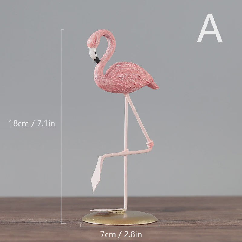 Roze Flamingo Ornament - Stijlvolle Hars Decoratie voor Huis, Kantoor & Cadeau