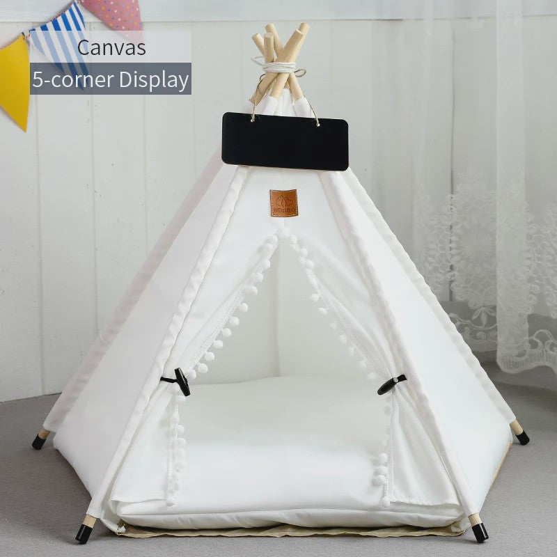 Stijlvolle Huisdierten Teepee Tent - Comfortabel & Wasbaar Bed voor Katten en Kleine/Middelgrote Honden