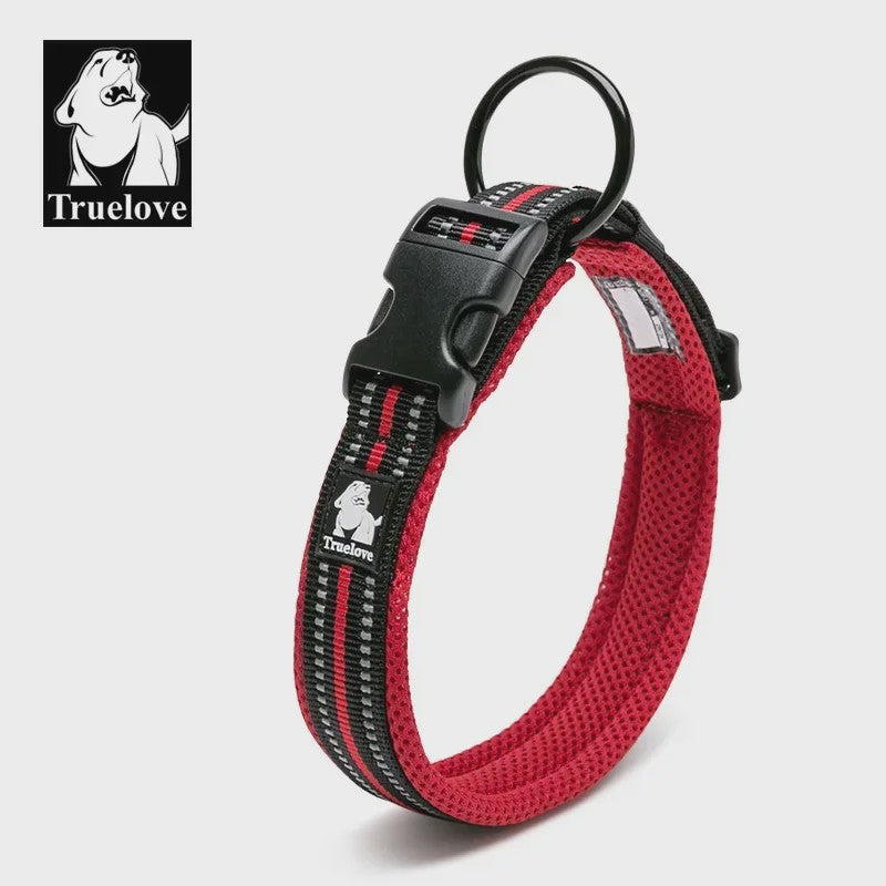 Truelove Verstelbare Hondenhalsband - Gewatteerd Mesh, 3M Reflecterend Nylon, Duurzaam & All-Weather, 8 Maten