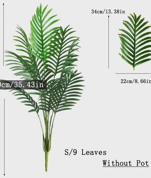 Grote Kunstpalmboom 90-120cm - Tropische Nep Plant voor Huis & Tuin Decoratie