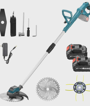 Draadloze Grasmaaier & Trimmer 9-Inch 300W - Telescopisch & Borstelloos