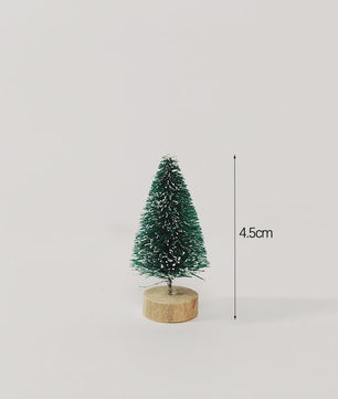 Set van 5 of 8 Mini Kerstboompjes - Tafeldecoratie met Houten Voet