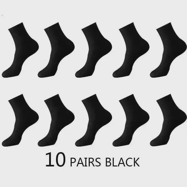 10 Paar Heren Bamboe Sokken - Comfortabel, Ademend & Stijlvol (EU 38-45)