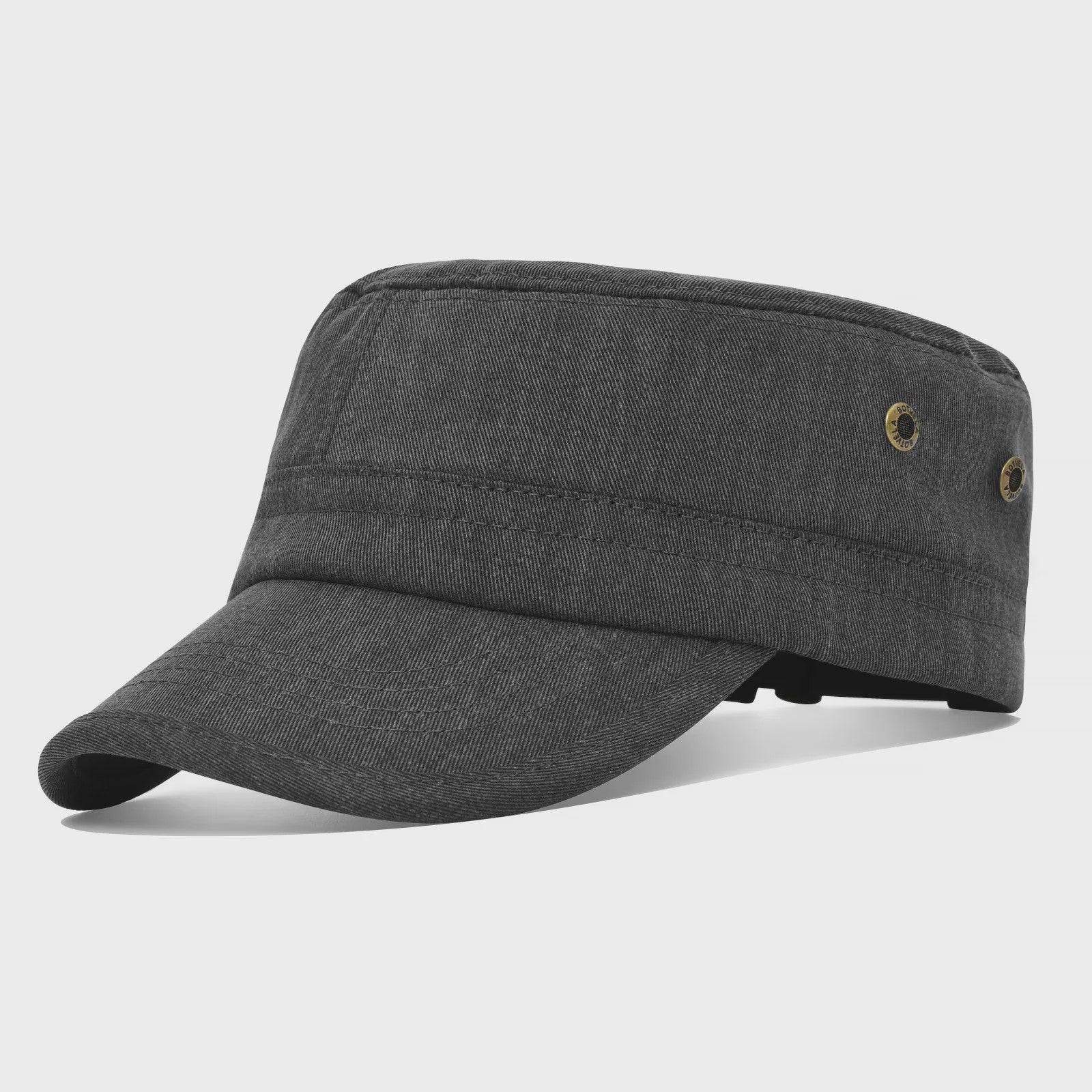 Verstelbare Katoenen Twill Militaire Pet voor Heren en Dames - Vintage Stijl Flat Top Cap