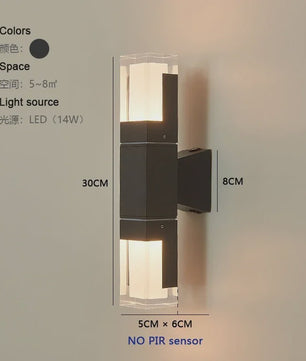 Waterdichte LED Buitenlamp met PIR Sensor - IP65 Wandlamp voor Huis, Tuin & Schutting