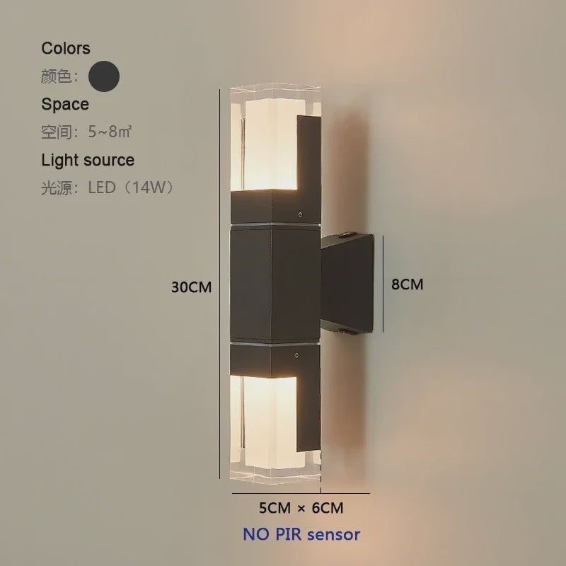 Waterdichte LED Buitenlamp met PIR Sensor - IP65 Wandlamp voor Huis, Tuin & Schutting