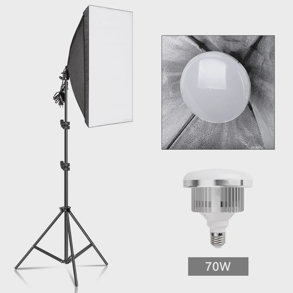 Professionele Softbox Verlichting Set 50x70cm voor Fotografie & Video (LED Bi-Color)