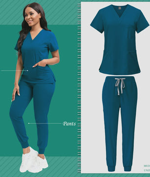 Comfortabele Dames Scrub Set - Medische Werkkleding Top & Broek