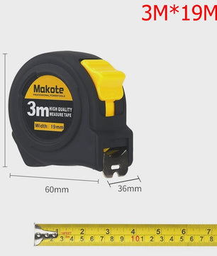 Precisie Rolmaat 3M/5M/7.5M/10M - Slijtvast Rubberized Staal met Intrekbare Band