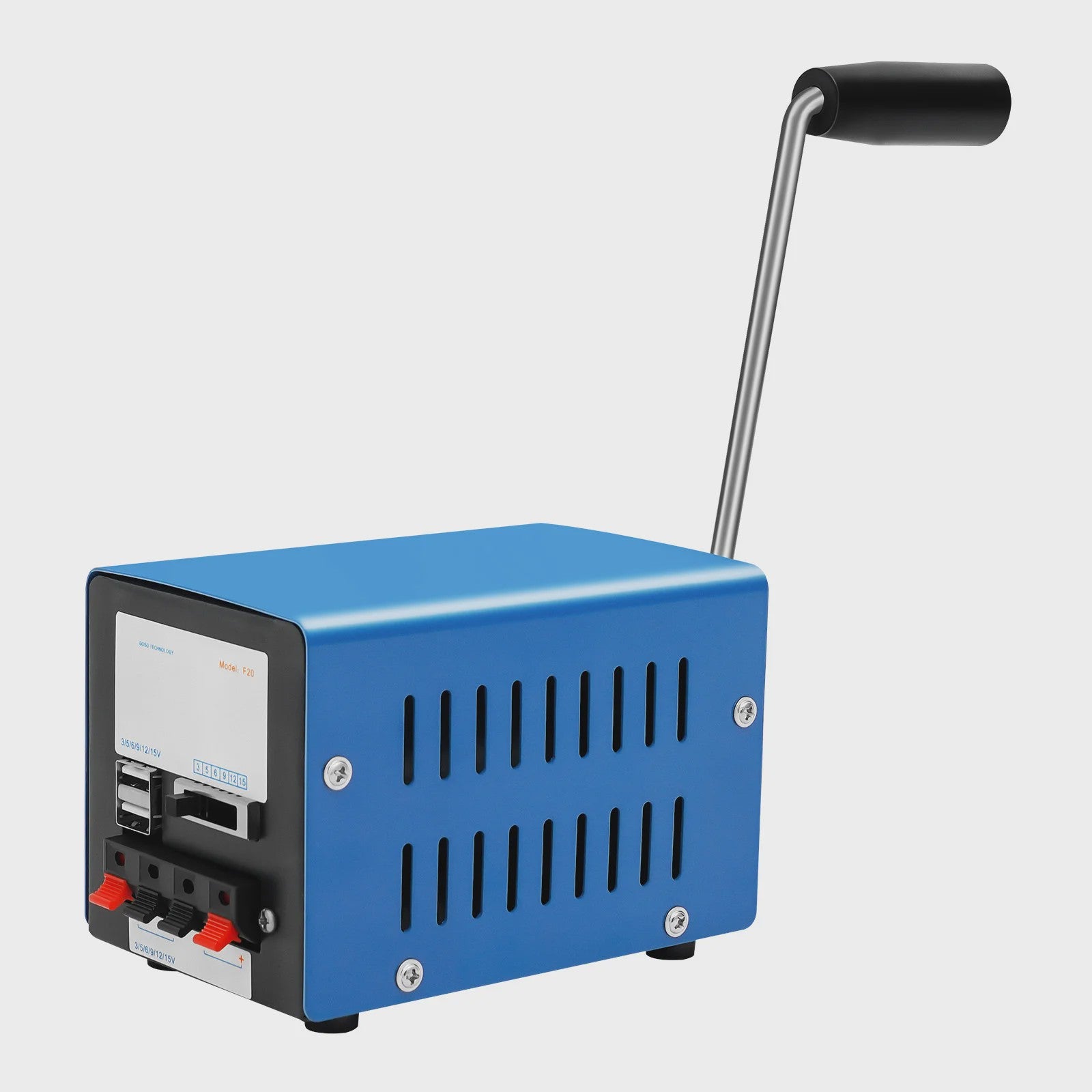 20W Hand Crank Noodstroom Generator - Draagbaar Opladen via USB voor Reizen & Camping