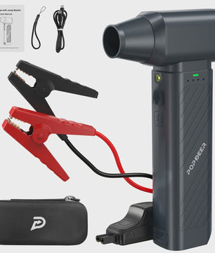 POPDEER PD-JT40 5000A Jump Starter met Turbo Ventilator, 65W Snelladen & 16000mAh Batterij