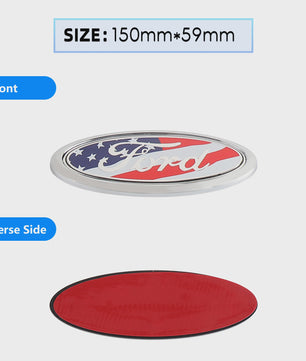 Ford Embleem Stickers - Set van 8 Stuks - Hood, Bonnet & Trunk - Universeel