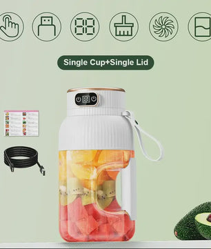 Draagbare USB Blender & Juicer Cup met Digitaal Display - Multifunctioneel & Ideaal voor Reizen