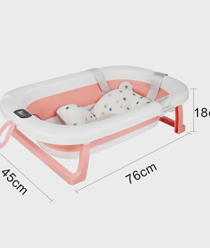 Opvouwbaar Babybadje met Thermometer & Badmat - 0-36 Maanden