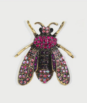 Luxe Bijen Broche met Kristallen - Vintage Baroque Stijl