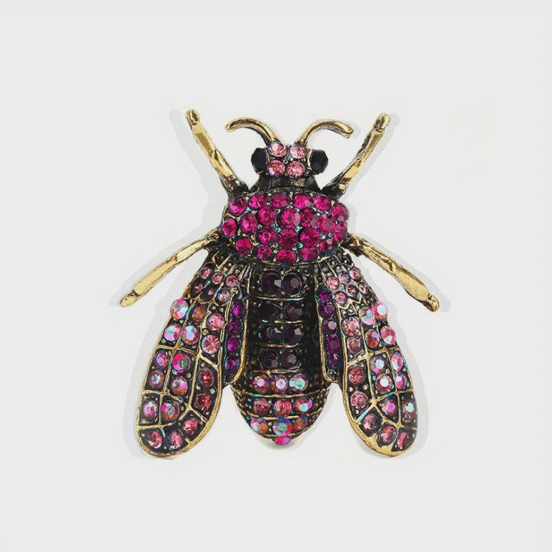 Luxe Bijen Broche met Kristallen - Vintage Baroque Stijl