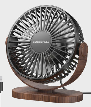 Draagbare USB Mini Ventilator - Stille 3-Snelheden Koeler voor Bureau, Kantoor & Buiten