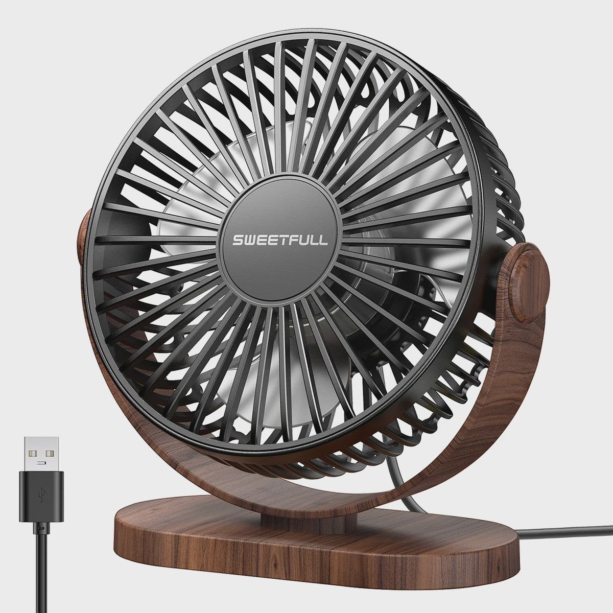 Draagbare USB Mini Ventilator - Stille 3-Snelheden Koeler voor Bureau, Kantoor & Buiten