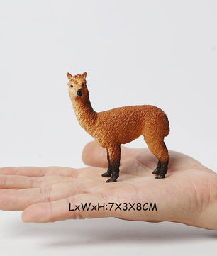 Realistische Alpaca & Kameel Figuren Set - Handgeschilderd, Educatief Speelgoed