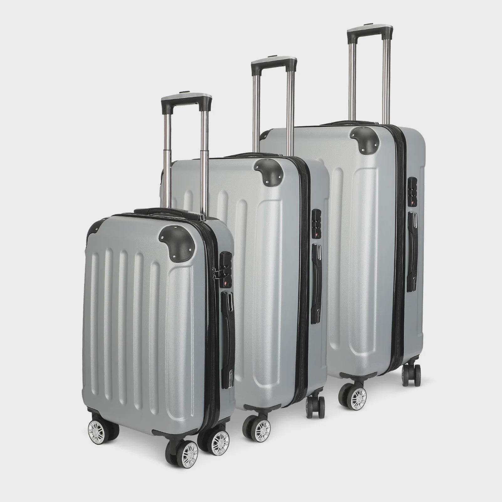 3-delige Hardcase Koffer Set: Lichtgewicht ABS Trolley met TSA Slot en Spinner Wielen