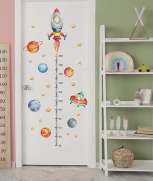 Vrolijke Groeimeter Muursticker met Safari Dieren - Perfect voor de Kinderkamer