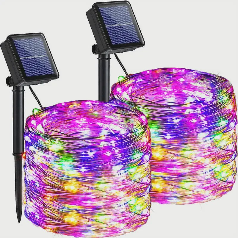Zonne-energie Tuinslingers met 8 Modi - Waterdichte Draadverlichting voor Buitenfeesten en Kerst