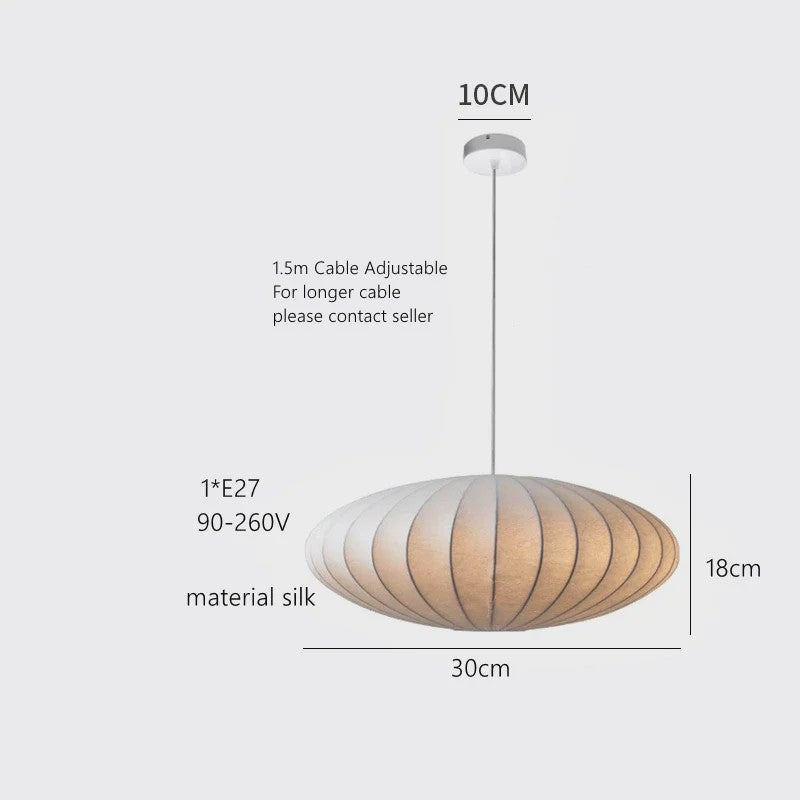 Wabi Sabi Zijden Hanglamp - Sfeervolle Plafondlamp voor Woon- en Eetkamer