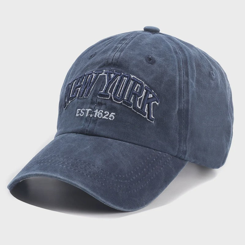 New York Baseball Cap - Washed Katoen Snapback voor Heren & Dames