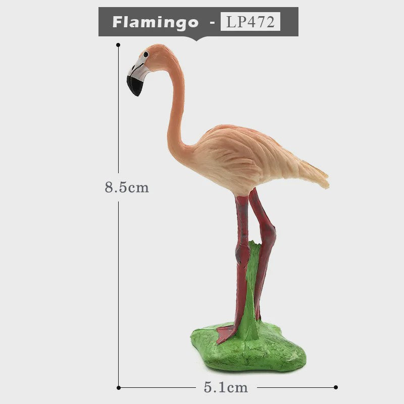 Miniatuur Flamingo & Kraanvogel Beeldjes - Decoratieve Tuin- en Huisdecoratie