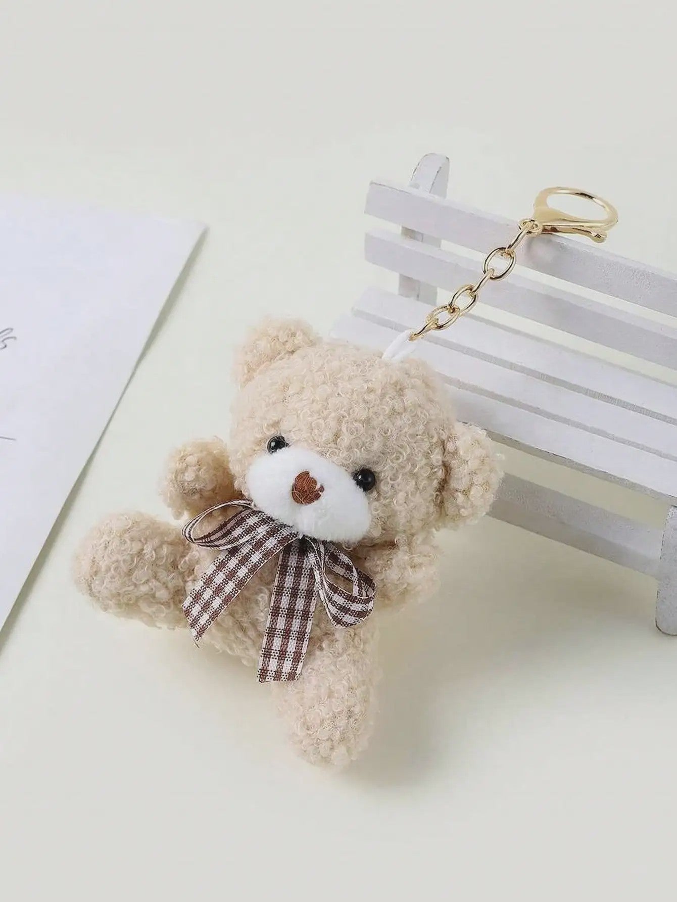 Schattige Pluche Beren Sleutelhanger - Knuffelbeestje voor Tas en Sleutels