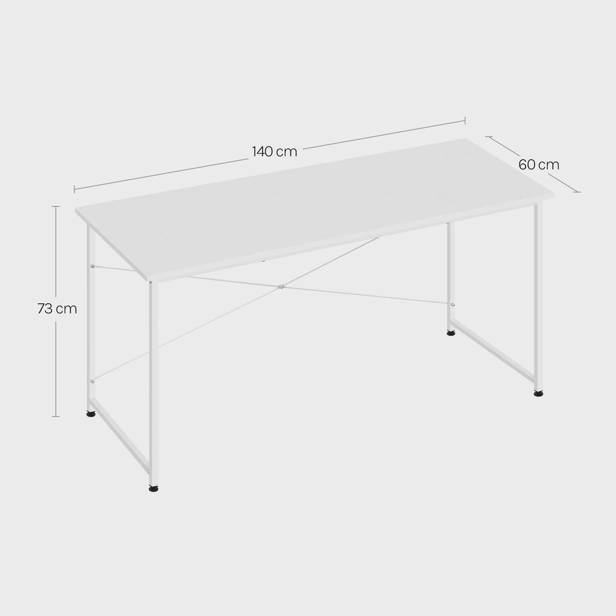 Moderne Metalen Bureau - Computer, Werk, Studie & Gaming Tafel