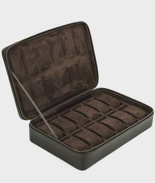Luxe Leren Horlogedoos met 8 Vakken - Vintage Opbergkoffer voor Heren & Dames