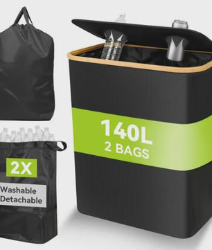 160L Grote Opbergmand - Opvouwbaar, Ideaal voor Flessen, Recycling, Wasgoed & Feestjes