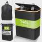 160L Grote Opbergmand - Opvouwbaar, Ideaal voor Flessen, Recycling, Wasgoed & Feestjes