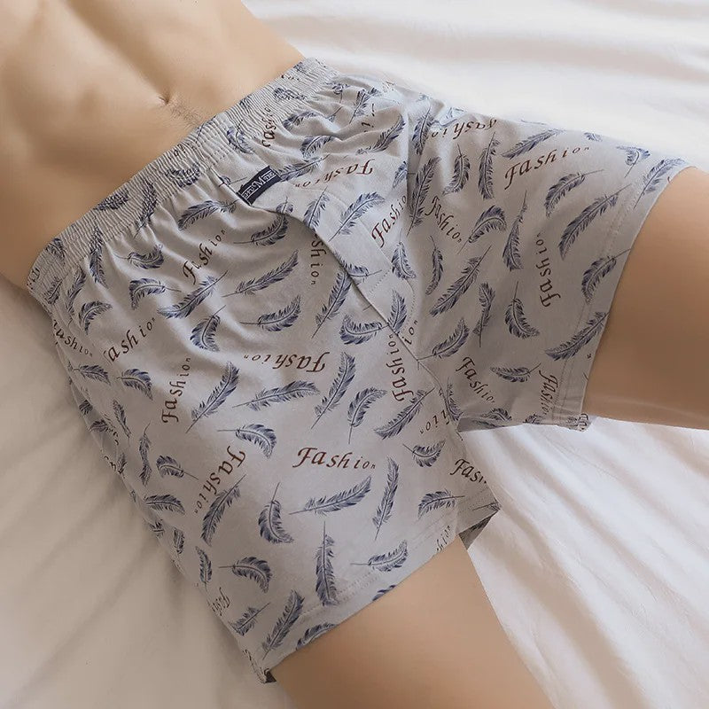 Plus Size Katoenen Boxershorts voor Heren - Ruimvallend, Hoge Taille, Ademend - Maten M-3XL